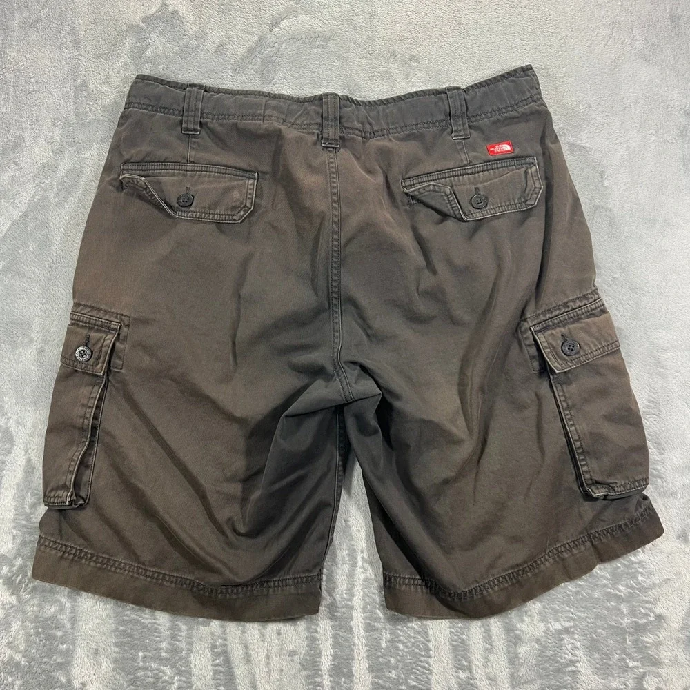 The North Face Cargo Shorts Mens 36 Gray Good Sun Faded AU7V Cotton Utility